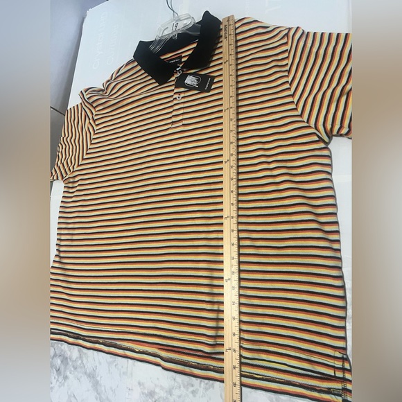 Original Use Striped Polo in Black and Tan - Picture 7 of 9